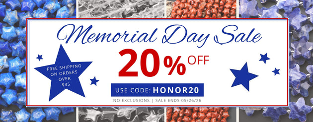 Memorial Day Sale 20% OFF; USE CODE: HONOR20; NO EXCLUSIONS; SALE ENDS 05/26/26; FREE SHIPPING ON ORDERS OVER $35