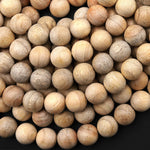 Light Brown Real Natural Sandalwood Beads 4mm 6mm 8mm 10mm 12mm Aromatic Pure Wood Great For Mala Prayer Meditation Therapy 15.5" Strand