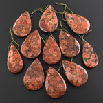 Natural Mexican Desert Rose Jasper Teardrop Pear Pendant Side Drilled Gemstone