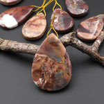 Natural Butterfly Jasper from Mexico Side Drilled Teardrop Pendant