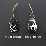 Natural Septarian Fossil Teardrop Pendant Top Drilled Gemstone