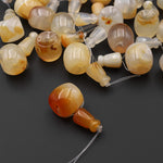Natural Carnelian Agate Guru Beads 3 Holes T-Beads Set For Mala Making 12mm 14mm 16mm