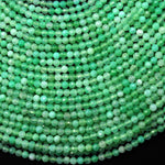AAA Faceted Natural Australian Green Chrysoprase Round 2mm 3mm 4mm 6mm Beads Gemstone Beads 15.5" Strand