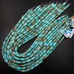 Aqua Terra Jasper Smooth Tube Cylinder Rondelle Beads Aka Turquoise Jasper 15.5" Strand