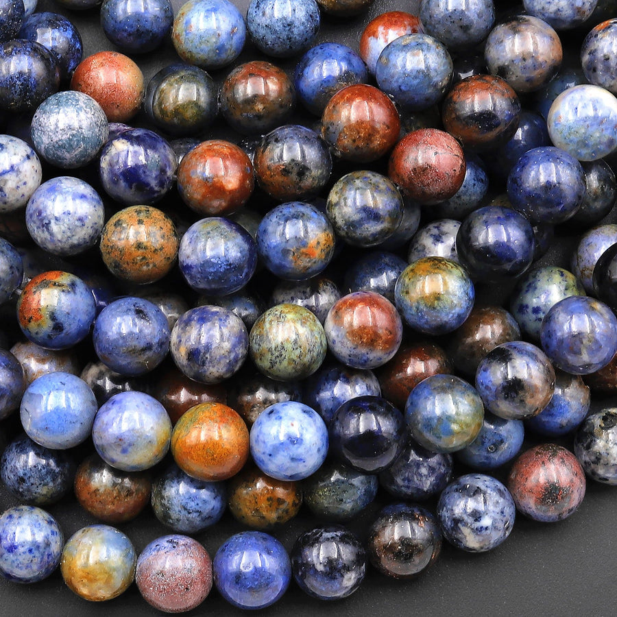 Natural Sunset Dumortierite Round Beads 4mm 6mm 8mm 10mm 12mm 15.5" Strand