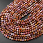 Real Genuine Natural Ruby Gemstone Faceted 3mm 4mm 6mm Round Beads Laser Diamond Cut Gemstone Beads 15.5" Strand