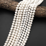 Natural Creamy White Moonstone 4mm 6mm 8mm 10mm 12mm Round Beads 15.5" Strand