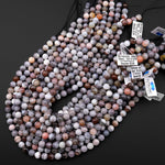 AAA Natural Botswana Agate 6mm 8mm 10mm 12mm Round Beads Vivid Veins Bands 15.5" Strand
