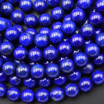 AAA+ Natural Blue Lapis 4mm 6mm 8mm 10mm Round Beads 15.5" Strand