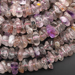 Natural Auralite 23 Cacoxenite Freeform Rondelle Heishi Beads 15.5" Strand