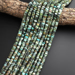 Natural African Turquoise Heishi Beads 4mm 6mm 15.5" Strand