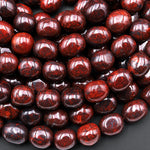 Natural Red Tiger Iron Freeform Pebble Nugget Beads Gemstone 15.5" Strand