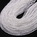 Micro Faceted Natural Blue Rainbow Moonstone Round Beads 2mm 3mm 3.5mm 4mm Faceted Round Beads 15.5" Strand