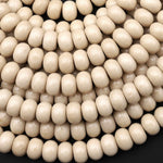 Natural Fossil Jasper Aka River Stone 6mm 8mm Smooth Rondelle Beads 15.5" Strand