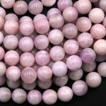 Natural Kunzite 4mm 6mm 8mm 10mm Round Beads Soft Violet Purple Pink Gemstone Real Genuine Natural Kunzite 16" Strand