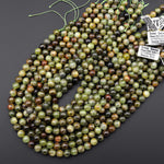 AA Natural Green Garnet 4mm 6mm 8mm 10mm Round Beads Smooth Highly Polished Stunning Green Garnet Gemstone 15.5" Strand