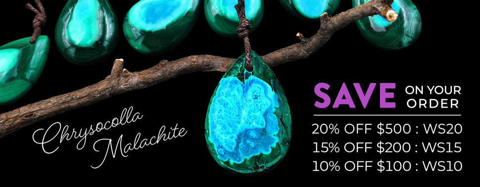 Extremely Rare Natural Blue Chrysocolla Green Malachite Teardrop Pendant; SAVE ON YOUR ORDER: 20% OFF $500: WS20; 15% OFF $200: WS15; 10% OFF $100: WS10