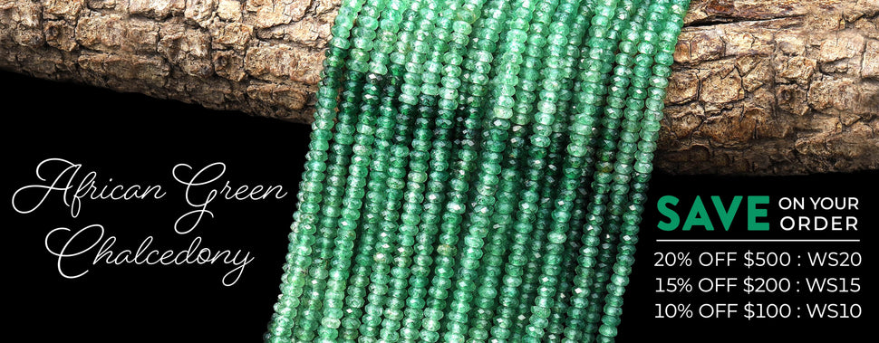 Rare Faceted African Green Chalcedony 4mm Rondelle Beads Gemstone 15.5