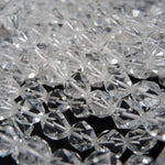 Faceted Quartz Beads Star Cut Geometric Stone 6mm 8mm 10mm 12mm 15" Strand