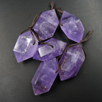 Drilled Natural Amethyst Pendant Double Terminated Pointed Rich Purple High Quality Natural Crystal Pendant Bead Side Drilled Pendant P1762