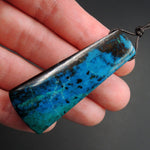 Parrot Wing Chrysocolla Pendant Sill Drilled Natural Chrysocolla Stone From Mexico Trapezoid Pendant Bead One of a Kind Pendant P1441