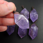 Drilled Natural Amethyst Pendant Double Terminated Pointed Rich Purple High Quality Natural Crystal Pendant Bead Side Drilled Pendant P1762