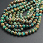 Rare Genuine Natural Peruvian Blue Opal 8mm Round Beads High Quality Large Earthy Blue Opaline Stone Round Beads 16" Strand