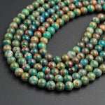 Rare Genuine Natural Peruvian Blue Opal 8mm Round Beads High Quality Large Earthy Blue Opaline Stone Round Beads 16" Strand