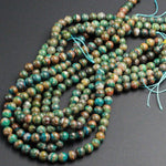 Rare Genuine Natural Peruvian Blue Opal 8mm Round Beads High Quality Large Earthy Blue Opaline Stone Round Beads 16" Strand