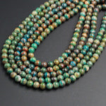Rare Genuine Natural Peruvian Blue Opal 8mm Round Beads High Quality Large Earthy Blue Opaline Stone Round Beads 16" Strand