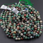 Natural Sonora Sunrise Beads 4mm 6mm 8mm 10mm AKA Real Natural Chrysocolla Cuprite Beads Sonora Sunset Beads 15.5" Strand