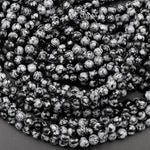 Natural Snowflake Obsidian Beads 4mm 6mm 8mm 10mm Gemstone Round Beads 15.5" Strand