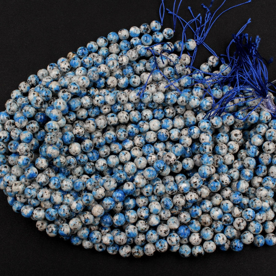 K2 Jasper Granite 6mm 8mm 10mm Round Beads 15.5" Strand