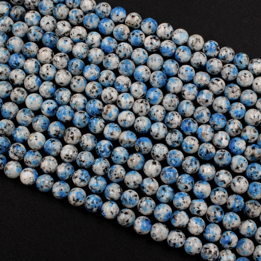 K2 Jasper Granite 6mm 8mm 10mm Round Beads 15.5" Strand