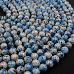 K2 Jasper Granite 6mm 8mm 10mm Round Beads 15.5" Strand