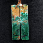 Natural Malachite Chrysocolla Earring Pair Gemstone Drilled Earring Cabochon Cab Pair Rectangle Matched Earring Bead From Australia