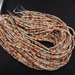 Genuine Natural Snake Skin Jasper Plain Polished Rondelle 4mm 8mm Beads Earthy Blue Rusty Red Brown Tan Stone Aka African Opal 15.5" Strand