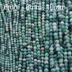 Matte Natural African Green Chrysoprase 6mm 8mm 10mm Round Beads 15.5" Strand