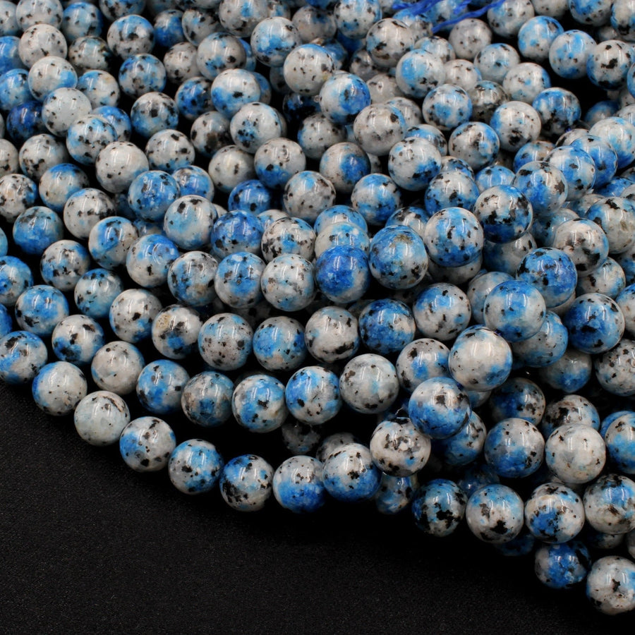 K2 Jasper Granite 6mm 8mm 10mm Round Beads 15.5" Strand