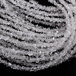 AAA Grade Super Clear Natural Herkimer Diamond Quartz Beads 4mm 6mm 8mm 10mm 12mm Double Pointed Quartz 16" Strand