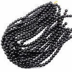 AAA Grade Natural Black Onyx Round Beads 2mm 3mm 4mm 6mm 8mm 10mm 12mm 14mm High Quality Natural Black Gemstones 15.5" Strand