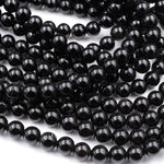 AAA Grade Natural Black Onyx Round Beads 2mm 3mm 4mm 6mm 8mm 10mm 12mm 14mm High Quality Natural Black Gemstones 15.5" Strand