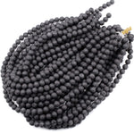 Natural Lava Beads 4mm 6mm 8mm 10mm 12mm Round 15.5" Strand
