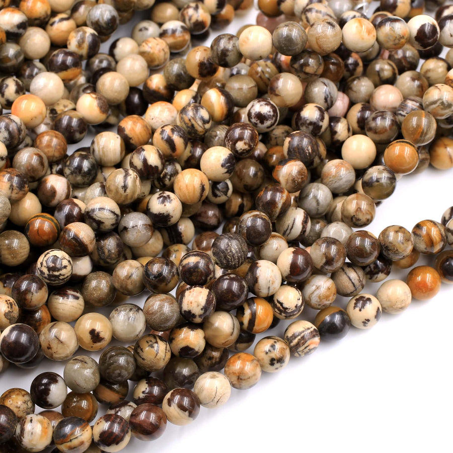 Natural Australian Outback Jasper Beads 6mm 8mm Round Beads 15.5" Strand