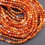 AAA Natural Carnelian 4mm 6mm 8mm 10mm 12mm Round Beads Highly Polished Finish Natural Red Orange Gemstone 15.5" Strand