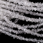 AAA Grade Super Clear Natural Herkimer Diamond Quartz Beads 4mm 6mm 8mm 10mm 12mm Double Pointed Quartz 16" Strand