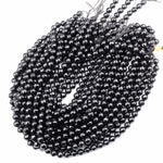 AAA Faceted Natural Black Onyx Beads 2mm 3mm 4mm 6mm 8mm 10mm 12mm 18mm Round Beads High Quality Natural Black Gemstone 15.5" Strand