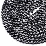 AAA Faceted Natural Black Onyx Beads 2mm 3mm 4mm 6mm 8mm 10mm 12mm 18mm Round Beads High Quality Natural Black Gemstone 15.5" Strand