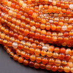AAA Natural Carnelian 4mm 6mm 8mm 10mm 12mm Round Beads Highly Polished Finish Natural Red Orange Gemstone 15.5" Strand