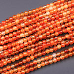 AAA Natural Carnelian 4mm 6mm 8mm 10mm 12mm Round Beads Highly Polished Finish Natural Red Orange Gemstone 15.5" Strand